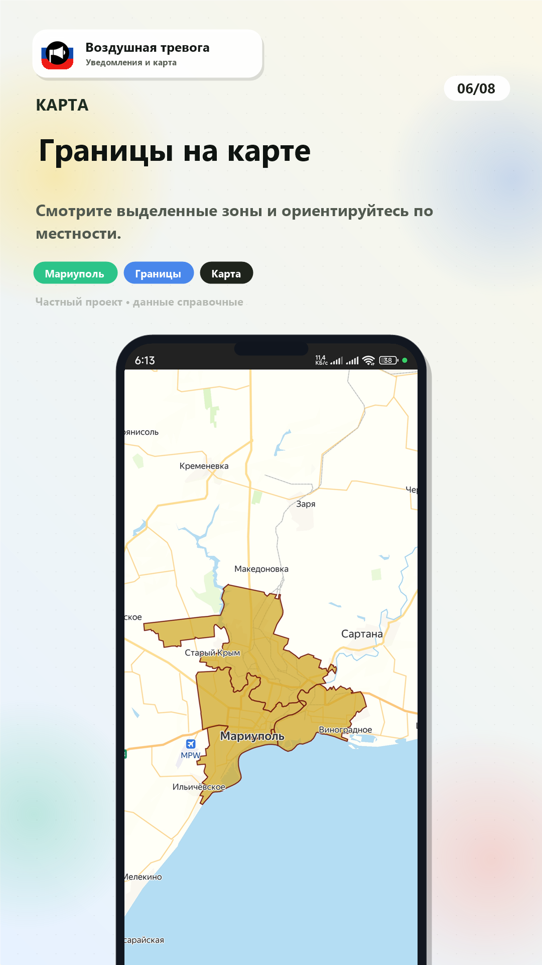 Политика конфиденциальности частного проекта и источники данных